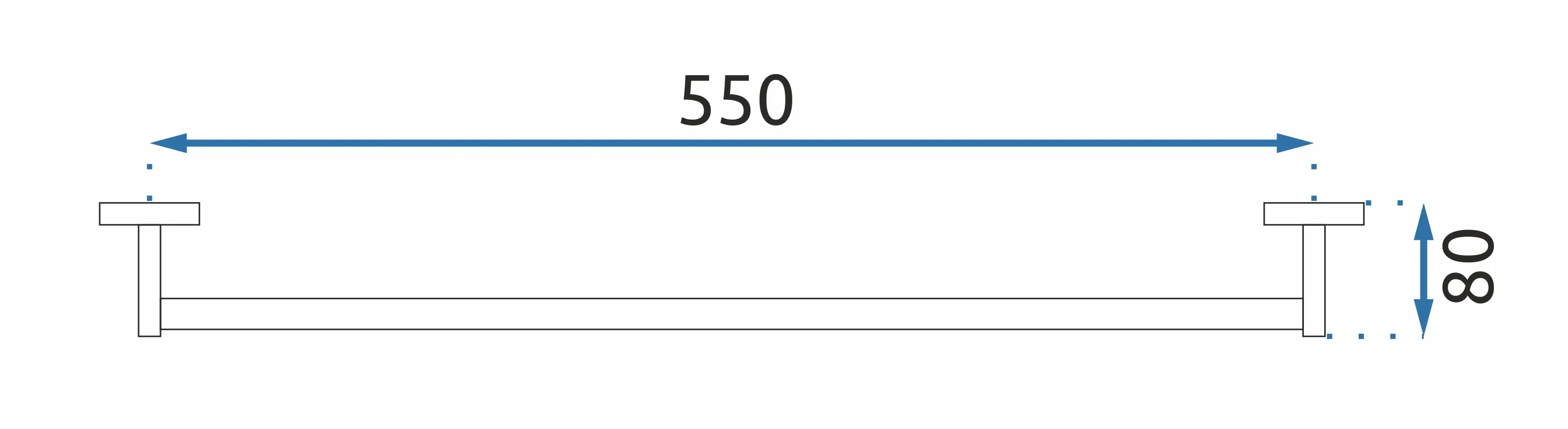 Suport prosop baie finisaj negru mat model pătrat 332917 Black [6]