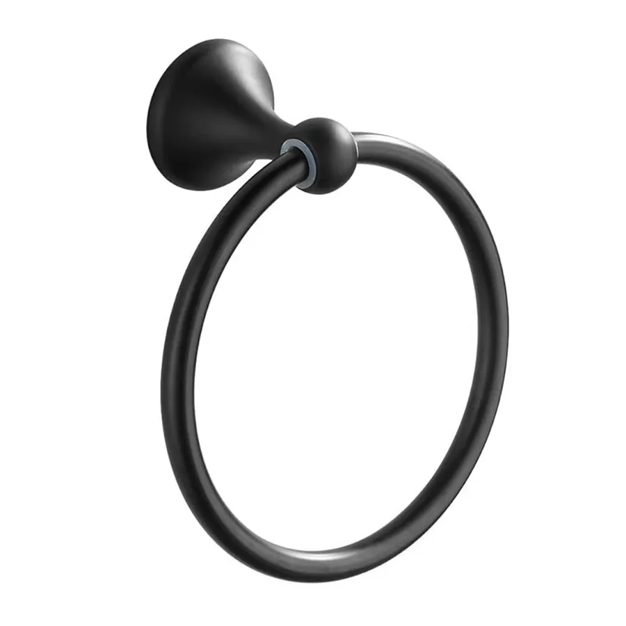 ACCESORII BAIE - Suport prosop baie finisaj negru mat model rotund 332867A Retro Black