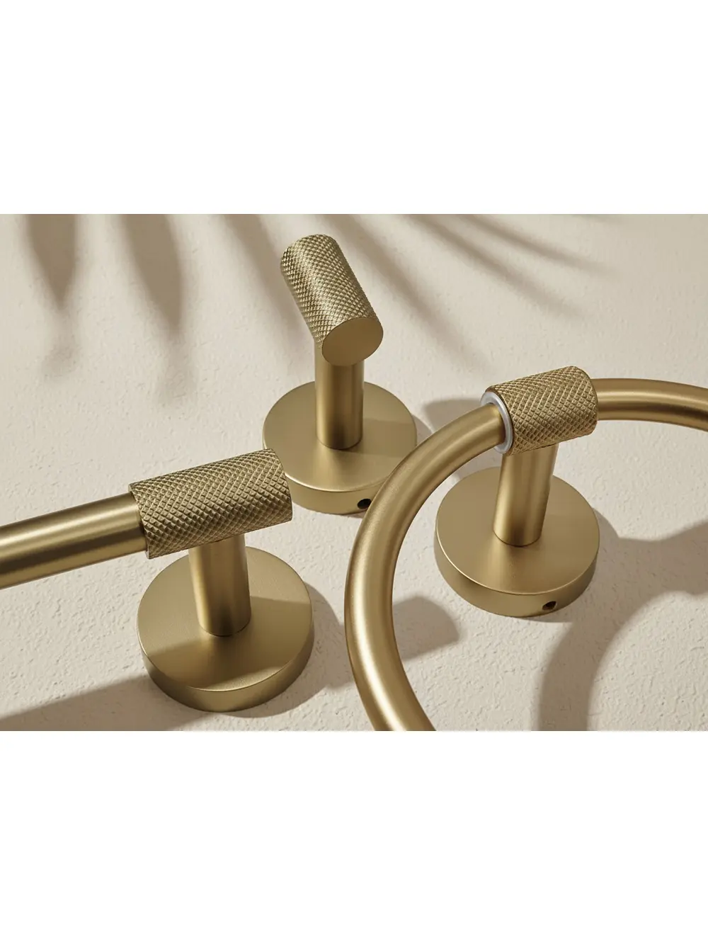 Suport prosop rotund finisaj auriu periat model Brush Gold 5710 seria Galo [2]