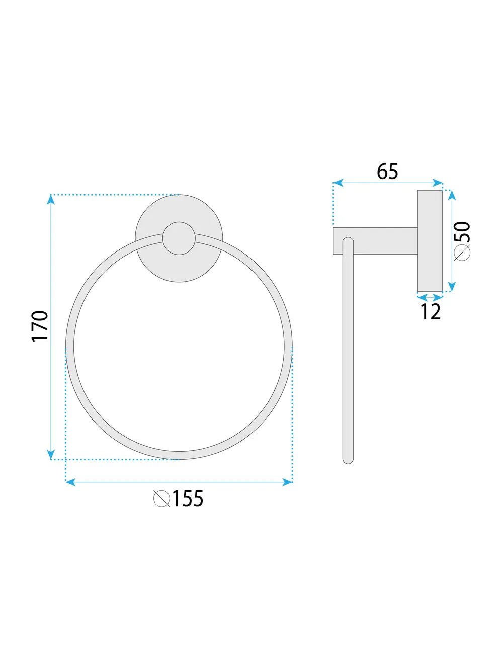 Suport prosop rotund finisaj auriu periat model Brush Gold 6610 seria Modern [3]