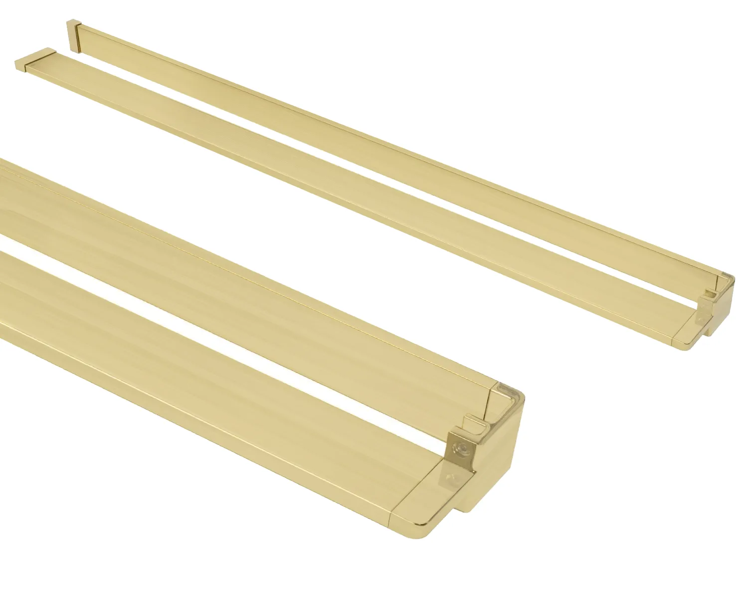 ACCESORII BAIE - Suport prosop și poliță accesorii culoare auriu periat pentru pereții de duș Rea