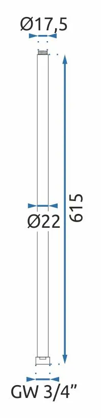 Prelungitor coloană duș culoare crom lungime 60 cm - Rea [5]