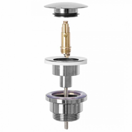 Sifon universal pentru lavoar culoare crom lucios + dop tip click-clack model Chrome [2]