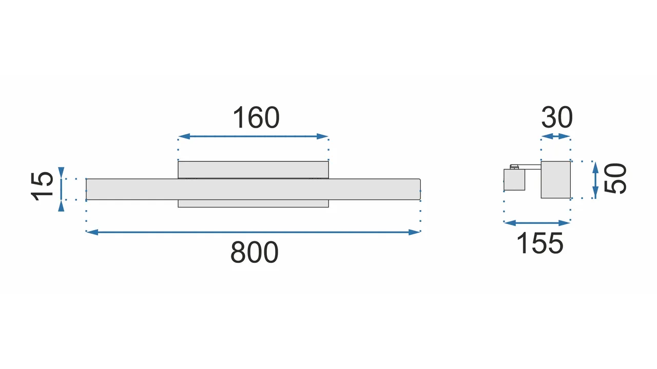 Aplică de baie LED pentru oglindă culoare aurie lungime 80 cm model APP835 [6]