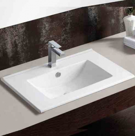 Lavoar încastrat în blat formă dreptunghiulară lungime 61.5 cm culoare alb model Amber White [1]