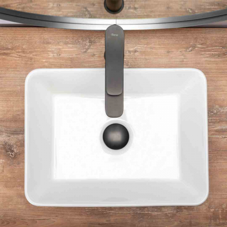 Lavoar pe blat formă dreptunghiulară lungime 41 cm culoare alb model Anita Mini [4]