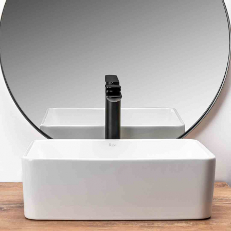 Lavoar pe blat formă dreptunghiulară lungime 41 cm culoare alb model Anita Mini [3]
