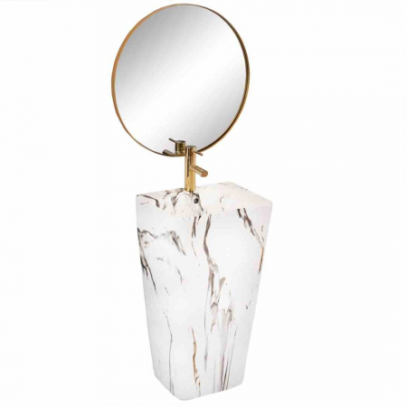 Lavoar independent formă pătrată înălțime 83 cm culoare alb/gri model Aris Marble [1]