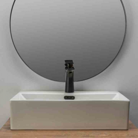 Lavoar baie pe blat formă dreptunghiulară lungime 51 cm culoare alb model Bonita [2]