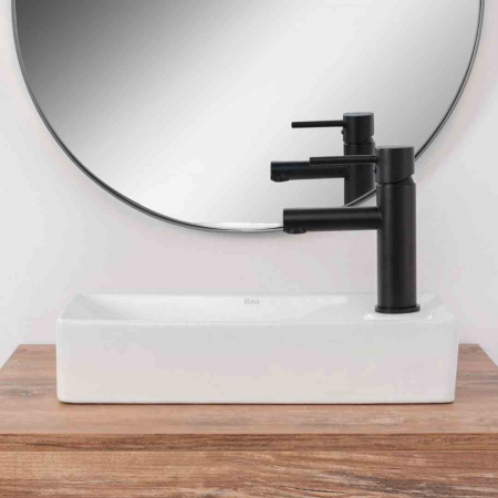 Lavoar pe blat formă dreptunghiulară lungime 43 cm culoare alb model Jasper [3]