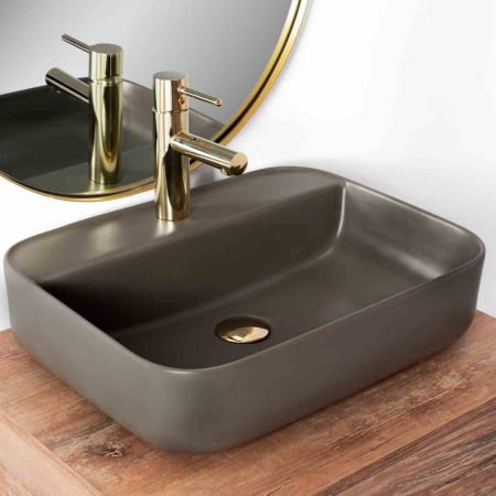 Lavoar baie pe blat formă dreptunghiulară lungime 51 cm culoare gri mat model Martina Grey Mat [1]
