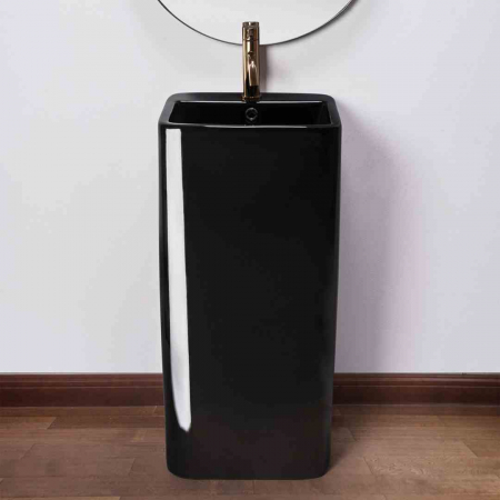 Lavoar independent formă pătrată înălțime 84 cm culoare neagră model Mia Black [1]