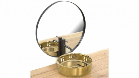 Lavoar pe blat formă rotundă lungime 36 cm culoare auriu model Sami Gold [1]