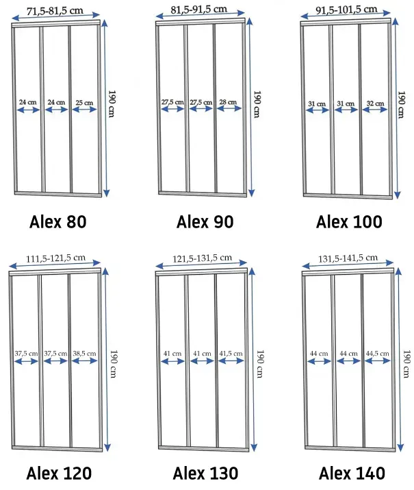 Ușă cabină duș culisantă 120 cm finisaj auriu periat sticlă securizată de 4 mm model Alex Brush Gold [6]