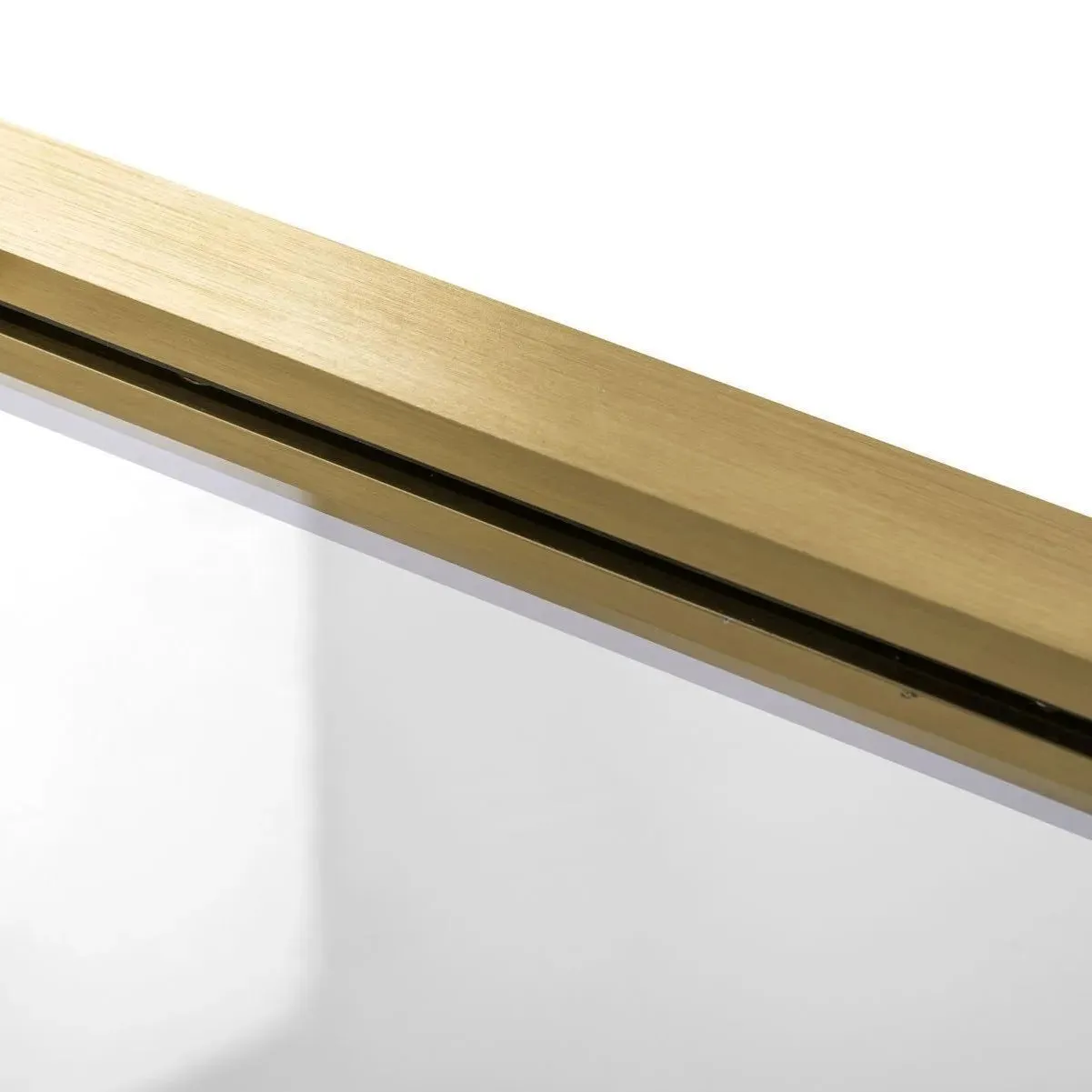 Ușă cabină duș culisantă mărime 140 cm finisaj auriu periat sticlă securizată de 6 mm model Rapid Slide Gold Brushed [4]