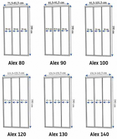 Ușă duș culisantă mărime 130 cm culoare crom lucios sticlă securizată de 4 mm model Alex Chrome [5]