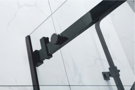 Ușă cabină duș culisantă mărime 145  - > 165 cm finisaj negru mat sticlă securizată de 8 mm model WST 01 [2]