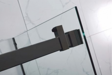 Ușă cabină duș culisantă mărime 145  - > 165 cm finisaj negru mat sticlă securizată de 8 mm model WST 01 [3]