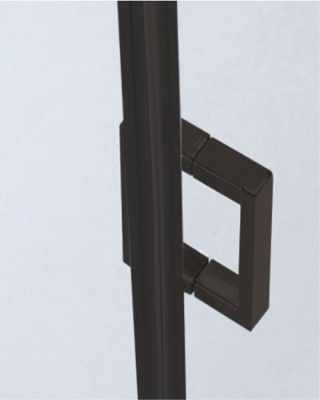 Ușă duș batantă 120 cm finisaj negru mat sticlă securizată de 8 mm model WST 02 [1]