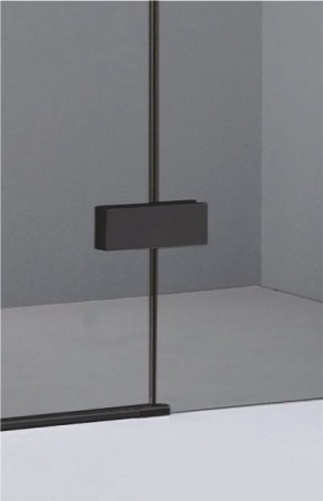 Ușă cabină duș batantă 120 cm finisaj negru mat sticlă securizată de 8 mm fumurie model WST 02 [2]