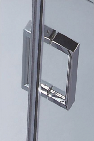 Ușă cabină duș batantă 80 cm culoare crom lucios sticlă securizată de 8 mm model WST 03 [1]