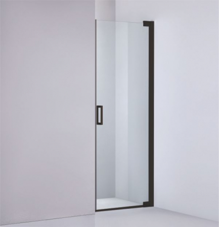 Uși cabină duș - Ușă cabină duș batantă 90 cm finisaj negru mat sticlă securizată de 8 mm model WST 03