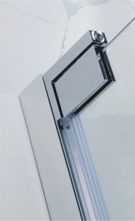 Ușă cabină duș batantă 80 cm culoare crom lucios sticlă securizată de 8 mm model WST 03 [2]