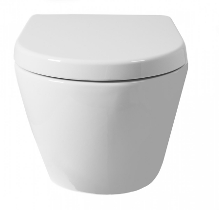 Vas wc suspendabil culoare alb model Carlo Mini Rimless Abs White - Rea [6]