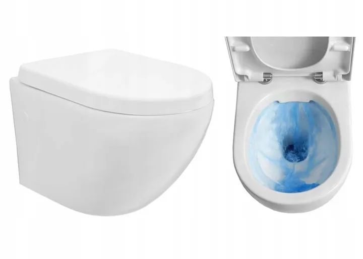 Vas wc suspendabil culoare alb model Carlo Mini Rimless Abs White - Rea [7]