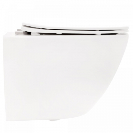 Vas wc suspendabil culoare alb model Carlo Mini Rimless Duroplast Flat White - Rea [1]