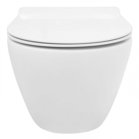 Vas wc suspendabil culoare alb model Carlo Mini Rimless Duroplast Flat White - Rea [2]