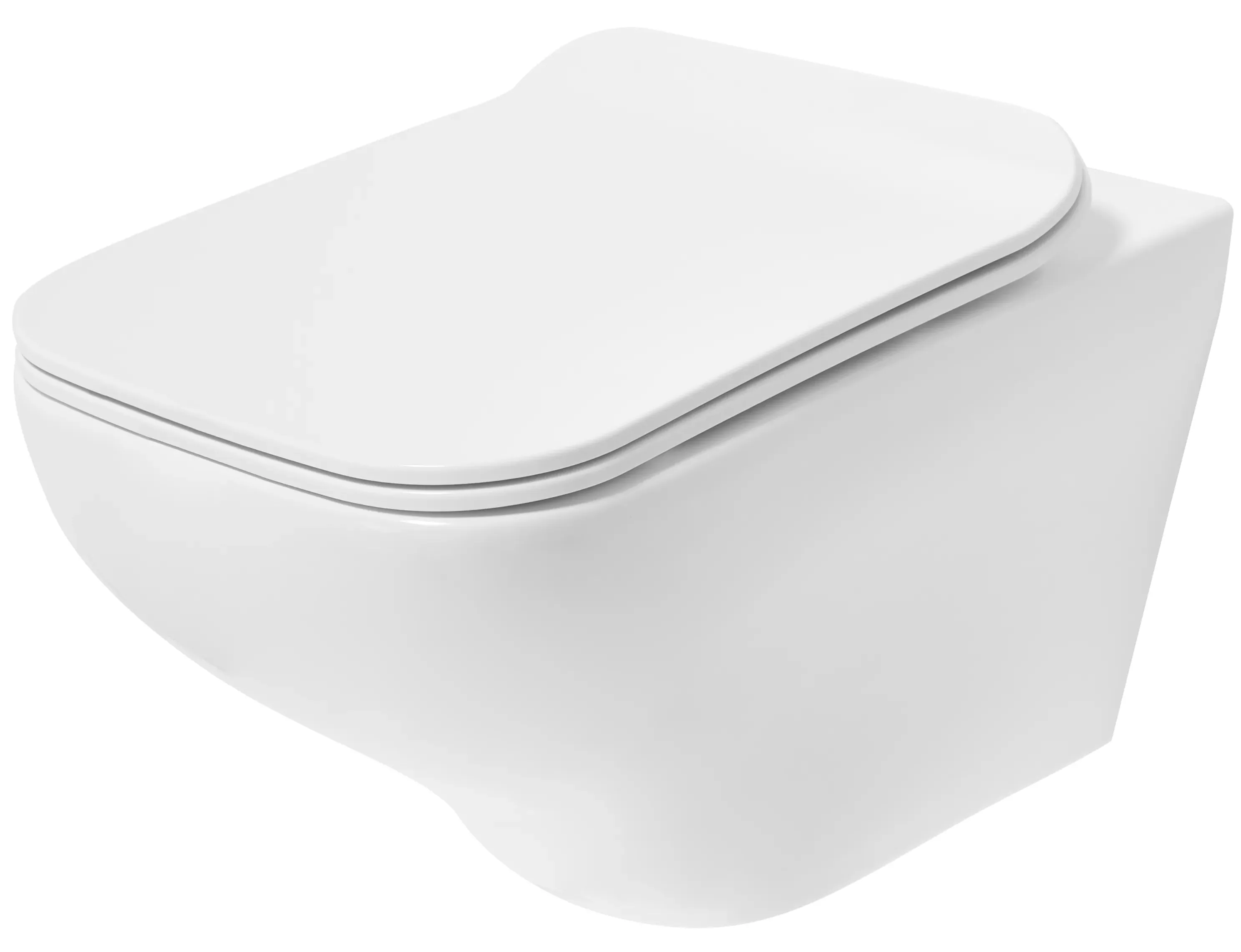 VASE WC ȘI BIDEURI - Vas wc suspendabil culoare alb model Ivo Rimless Duroplast Flat White - Rea