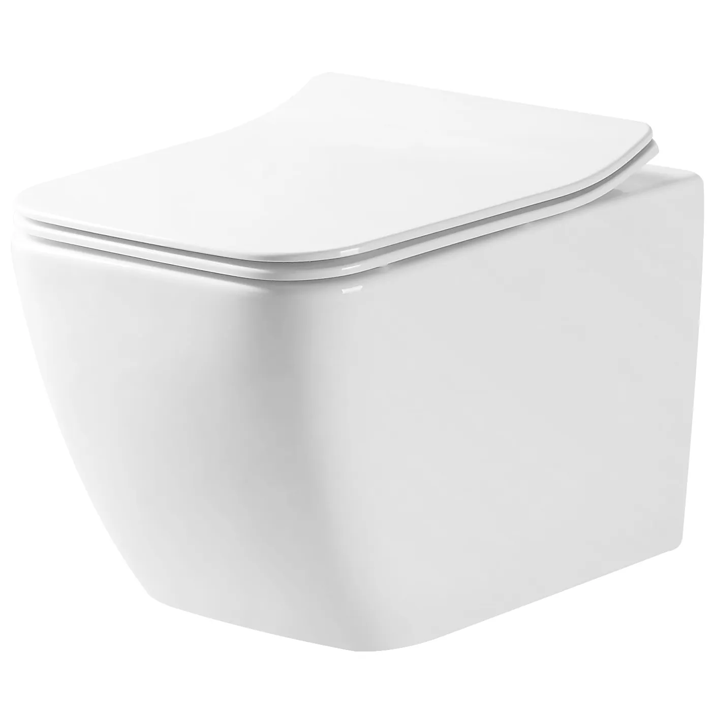 Vase wc - Vas wc suspendabil culoare alb model Martin Slim Rimless Duroplast - Rea