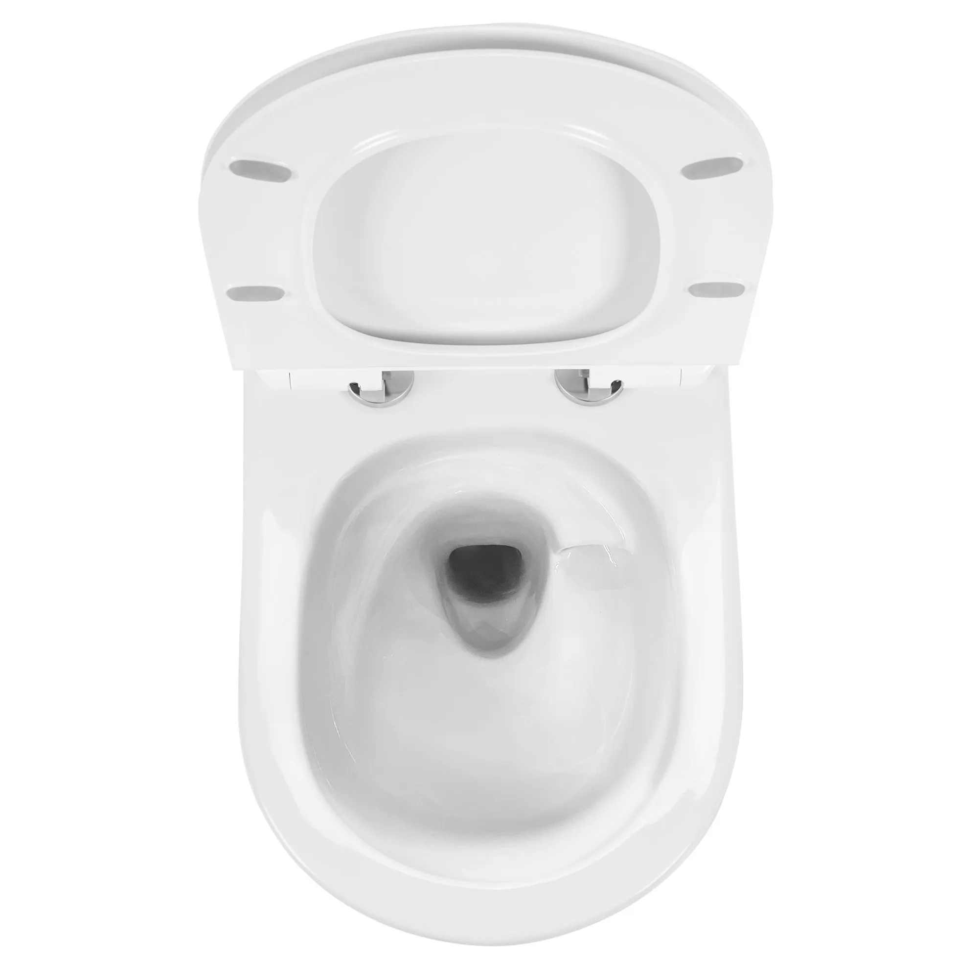 Vas wc suspendabil culoare alb model Carlo Mini Tornado Rimless Flat Pro - Rea [3]