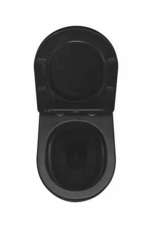 Vas wc suspendabil culoare negru mat model Carlo Mini Rimless Duroplast Flat Black Mat - Rea [4]