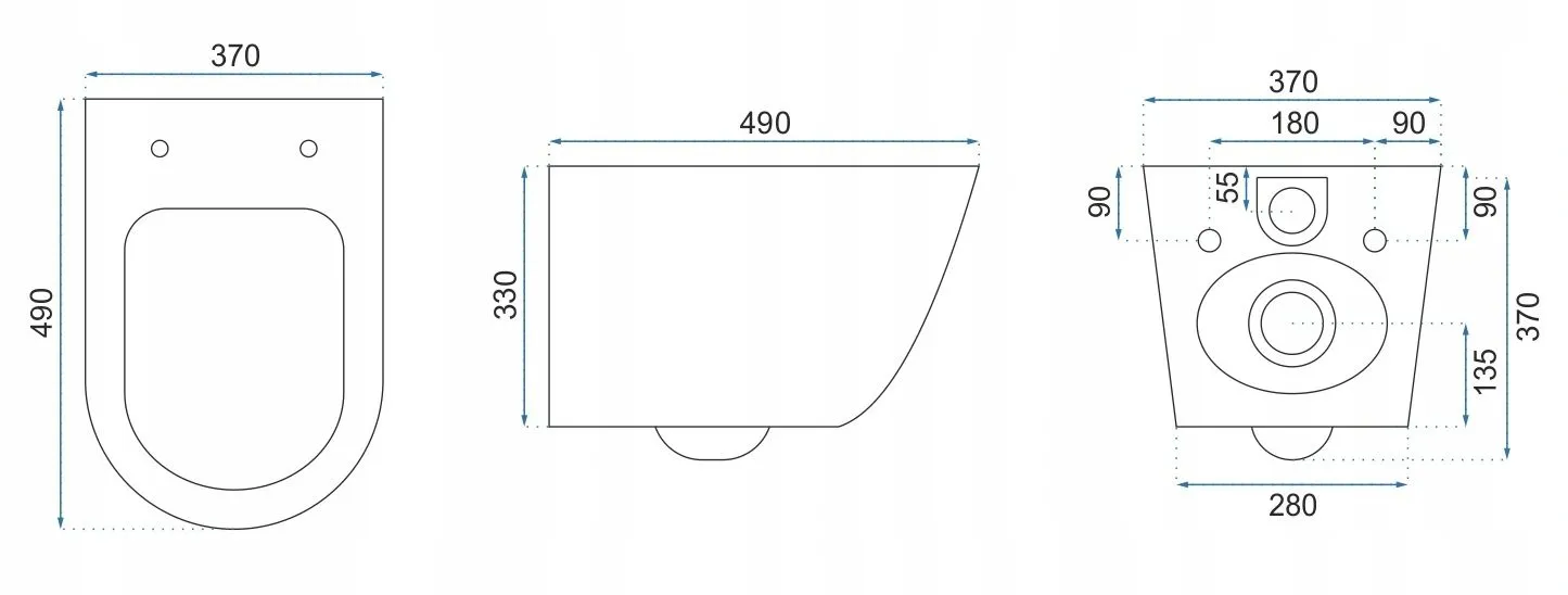 Vas wc suspendabil culoare auriu periat model Carlo Rimless Flat Brush Gold - Rea [6]