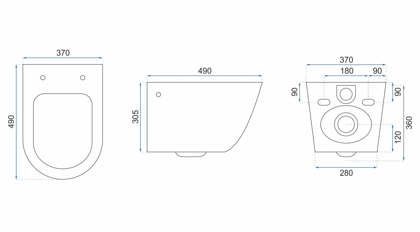 Vas wc suspendabil culoare alb model Olivier - Rea [5]