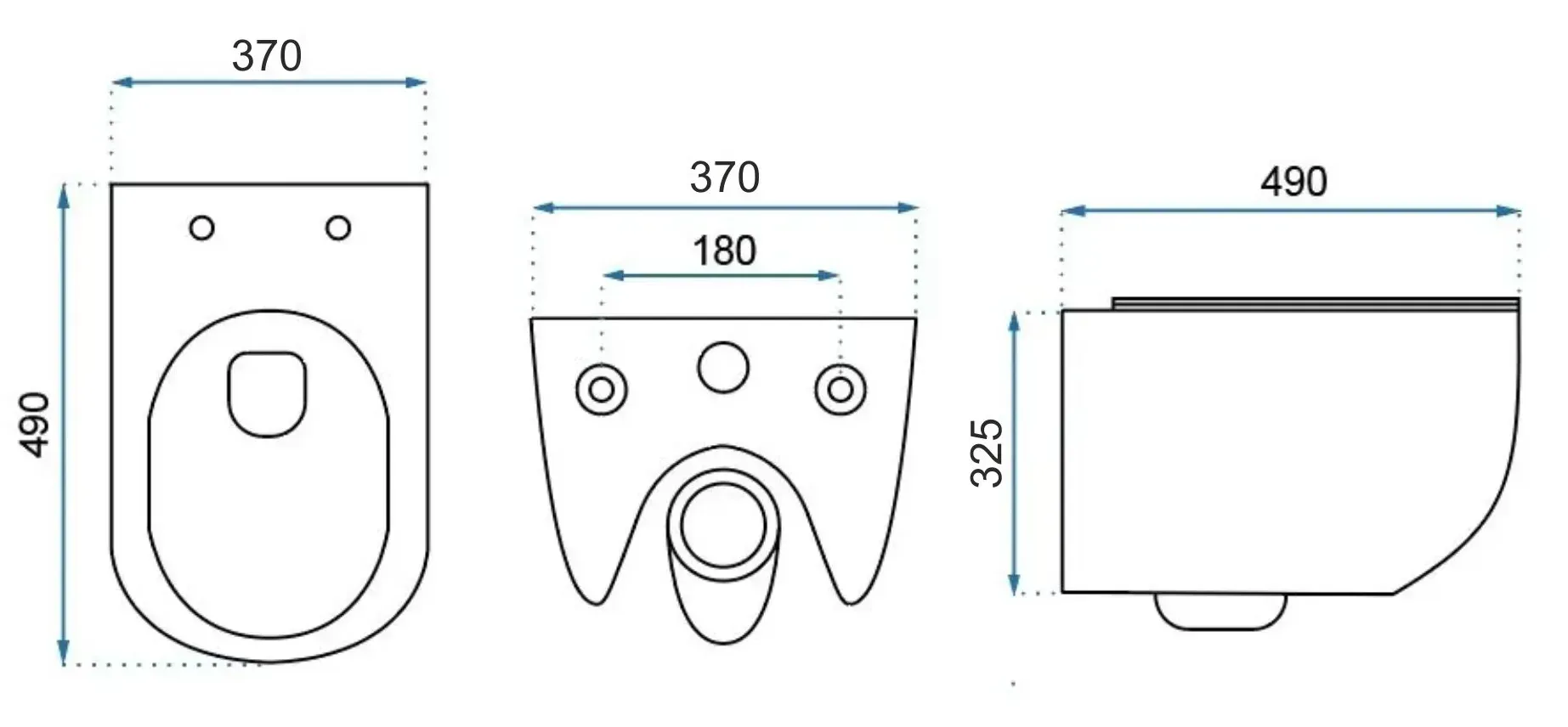 Vas wc suspendabil finisaj imitație de piatră model Carter Rimless Tornado Aiax Shiny [5]
