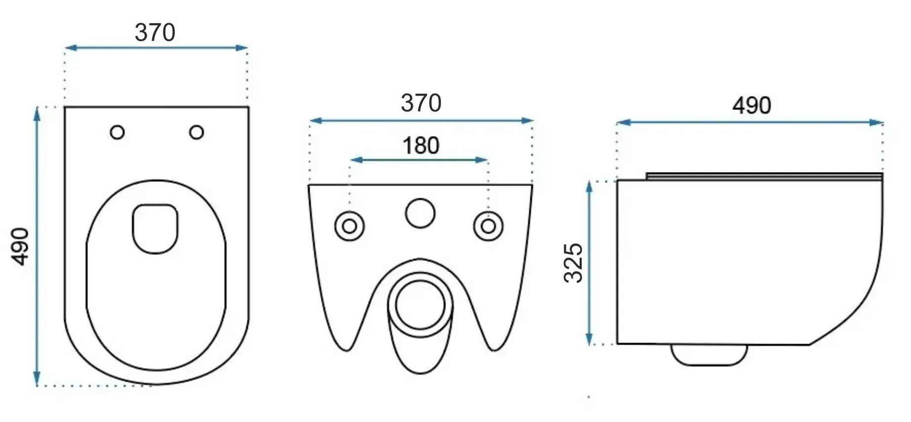 Vas wc suspendabil culoare alb model Carter Rimless Tornado [9]