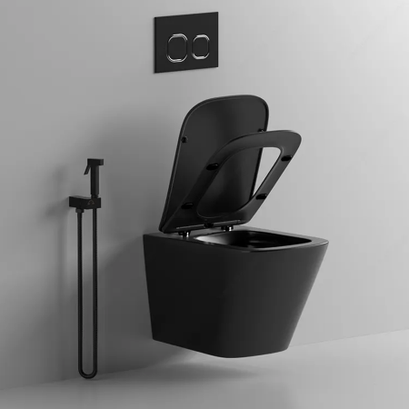 Vas wc suspendabil culoare negru mat model Imperia Rimless Black Mat - Veldman [4]