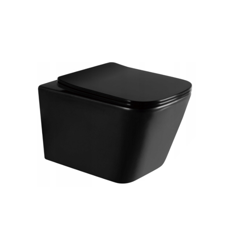 Vase wc - Vas wc suspendabil culoare negru mat model Imperia Rimless Black Mat - Veldman