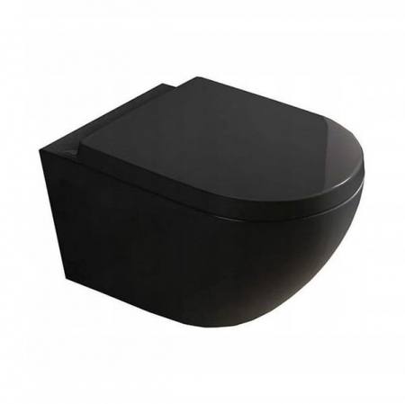 Vas wc  suspendabil culoare neagră model Vera Rimless Black - Veldman [4]