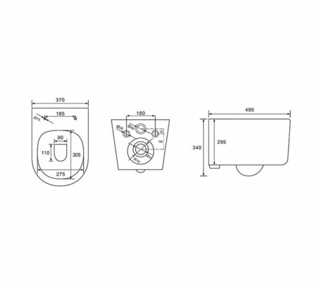 Vas wc suspendabil culoare alb model Lorent Rimless White - Veldman [6]