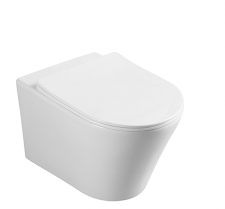 VASE WC ȘI BIDEURI - Vas wc suspendabil culoare alb model Sonata Rimless White - Veldman