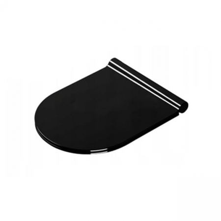 Vas wc suspendabil culoare neagră model Lorent Rimless Black - Veldman [4]