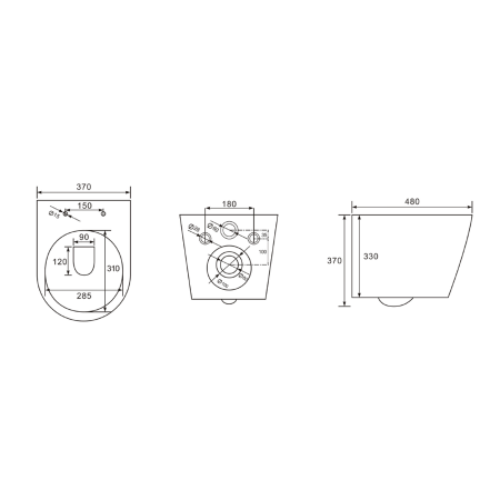 Vas wc suspendabil culoare alb model Sonata Rimless White - Veldman [3]