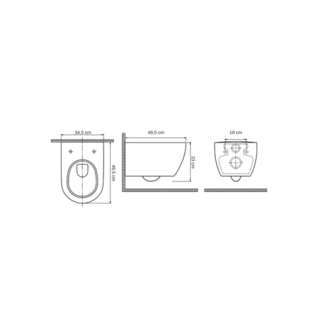 Vas wc suspendabil culoare alb model Imperia Rimless White - Veldman [6]