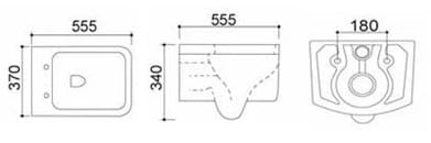 Vas wc suspendabil culoare alb model Cubic Rimless White - Veldman [7]