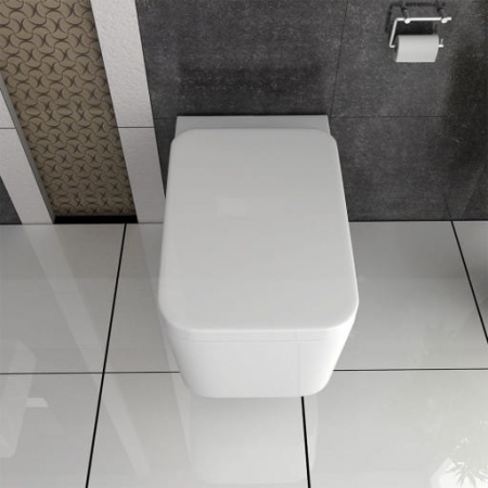 Vas wc suspendabil culoare alb model Cubic Rimless White - Veldman [3]