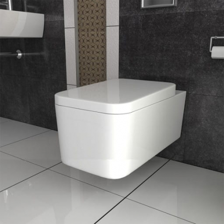 Vas wc suspendabil culoare alb model Cubic Rimless White - Veldman [5]